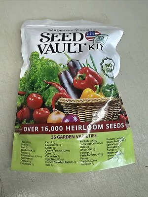 Gardeners Basics Seed Vault Kit NON GMO Over 16000 Heirloom Seeds • $32.99
