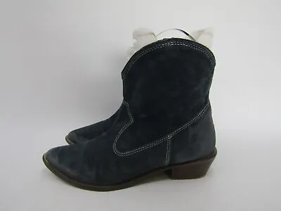 MIA Womens Size 8 M Blue Suede Ankle Fashion Boots Booties • $27.54