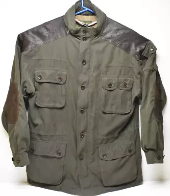 Orvis Signature Collection Mens M Field Jacket Shooting Green Elbow Patches Hood • $35