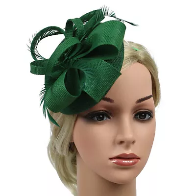 £10.52 • Buy Wedding Feather Fascinator Headband Pillbox Hat Bride Headpiece 1920s Derby