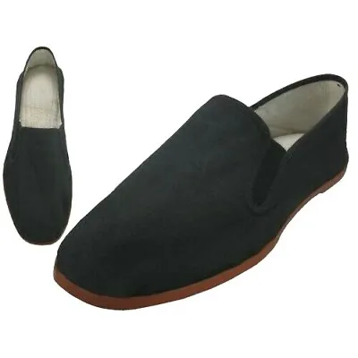 Men's Casual Slip On Cotton Shoes Kung Fu Martial Arts - Black Sizes 36 - 48 New • $5.99