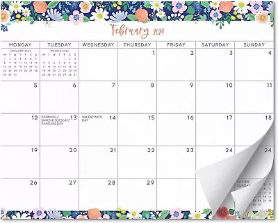 S&O Floral Magnetic Fridge Calendar From January 2024-June 2025-Tear-Off Refr... • £9.95