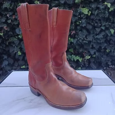 Vintage FRYE Campus Square Toe Boots Men's 8.5 D USA • $92