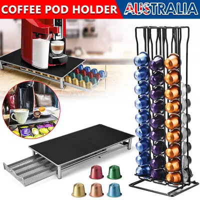 For Nespresso Capsules Coffee Pod Holder 40 Pods Drawer Storage Organizer Rack • $22.95