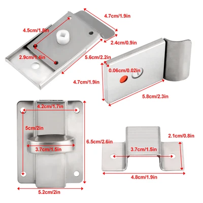$11.41 • Buy Bathroom Toilet Privacy Bolt Door Lock W/Vacant Engaged Indicator And Screw