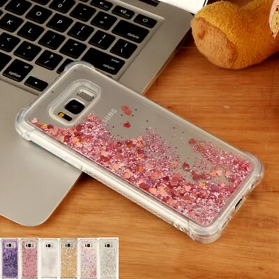 $13.98 • Buy Shockproof Dynamic Quicksand Glitter Soft Case Cover For Samsung Galaxy Phones