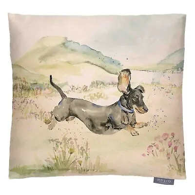 Louie The Dachshund 43x43cm Cushion Cover | Voyage Fabric | Dogs | Gifts • £13.95