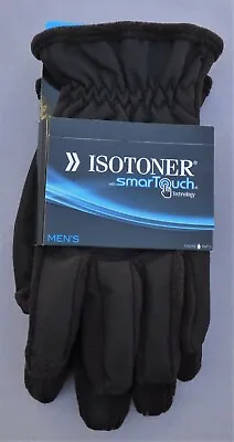 ISOTONER Smart Touch Mens Touchscreen Compatible Gloves Black Size Large  • $7.99