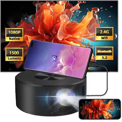 4K Mini Projector 8000 Lumen LED 1080P WiFi Android/iOS Portable Home Theater US • $35.99