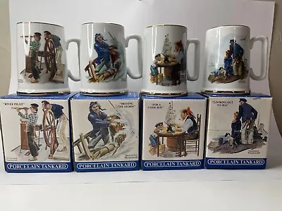 Norman Rockwell Porcelain Tankard Mug Seafarers Collection Sea Sailing Ship Lot • $22.95