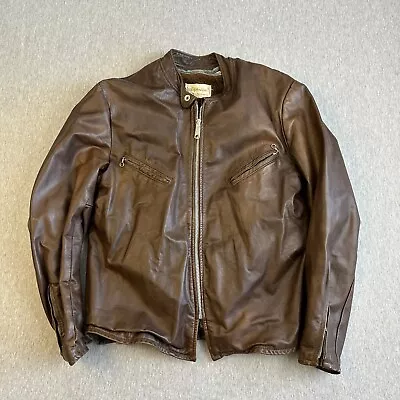 VTG California Sportswear Californian Lined Leather Jacket - Sz 40 - Cafe Racer • $160