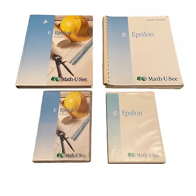 Math-U-See Epsilon Book Set 2 DVDs HC Instruction & Spiral Bound Teacher Manuals • $107.99