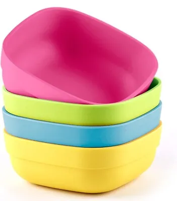 Kids Bowls Set – 4-Pack Melamine-Free Microwave Safe Cereal Bowls For Kids And T • £9.99
