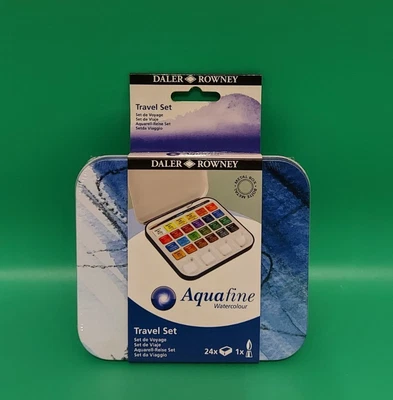£14.99 • Buy Daler Rowney - Aquafine Watercolour - Travel Set - 24 Pan & 1 Brush ⭐️⭐️⭐️⭐️⭐️ ✅