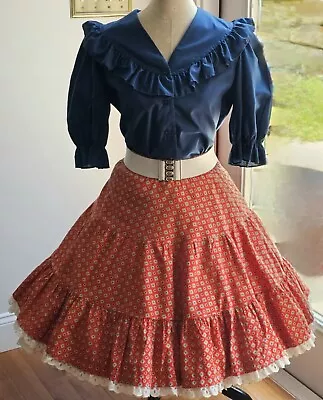 Vintage Square Dance Outfit Skirt & Blouse Square Up Fashions. So Pretty!  • $35