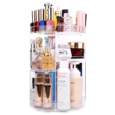 360 Degree Spinning Makeup Organizer Sanipoe Adjustable Makeup Carousel Round R • $12.95