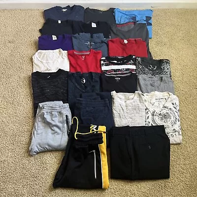 Lot Of 23 Men’s Shirts And Bottoms-Size Small/Medium-Very Good Pre-owned Conditi • $29.99