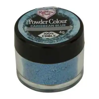 Rainbow Dust Caribbean Blue 3g Cake Decorating Baking Sparkle Edible Powder ! • £2.79