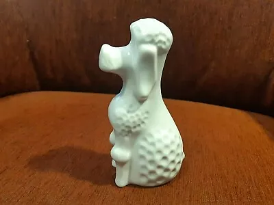 VINTAGE NAAMAN ISRAEL WHIT PORCELAIN POODLE DOG 1960s • $29.99