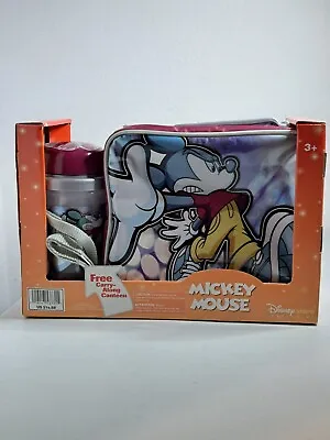 Disney Store Exclusive MICKEY MOUSE Lunch Bag W/ Carry Along Canteen- NEW • $22
