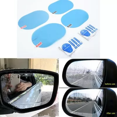Rainy Weather Ready 4pcs HD PET Nano Anti Glare Car Rearview Mirror Film Set • £6.78