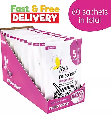 Itsu Miso Easy Traditional Miso - Instant Miso Soup Sachets 12x105g (Pack Of 12  • £26.99