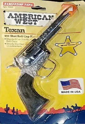 American West Roll Cap Gun Texan #7050 Tootsie Toy 1992 Vintage Collectible  • $12