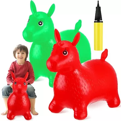 Sotiff 2 Pack Horse Hopper Jumping Animal With Pump Ride On Bouncy Animal Inf... • $54.57