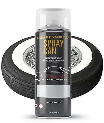 Aerosol Spray Paint White Wall Tyre & Mud Flap Classic Car Van Hot Rod Whitewall • £16.99