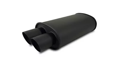 Vibrant StreetPower FLAT BLACK Oval Muffler With Dual 3in Outlet - 3in Inlet • $196.99