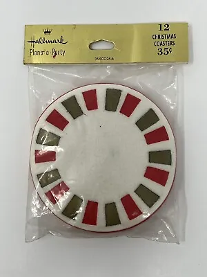 $9.99 • Buy Vintage Hallmark Paper Coasters Christmas Holiday 12 Pack Sealed Made In USA