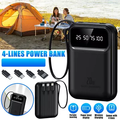 LED USB Mini Power Bank Backup Fast Portable Charger External Battery 20000mAh • $16.99