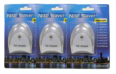 3 Pack Nite Saver New Modern Style LED Night Light - White  • $8.88