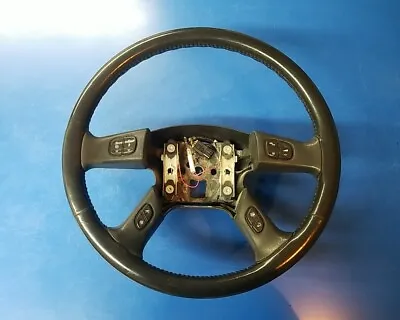 2002-2003 Chevrolet Trailblazer Envoy Bravada EBONY Leather Steering Wheel USED • $94.99