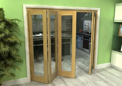 Roomfold Grande 3+1 Oak Internal Bi-Fold Door System • £749