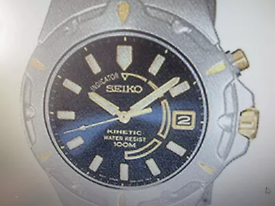 Seiko Men's Watch Kinetic All S/s Two Tone Original Japan Ska042 New • $490