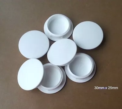 £3.01 • Buy 30mm X 25mm Hole Plugs Plastic Blanking Masking Finishing Inserts / White