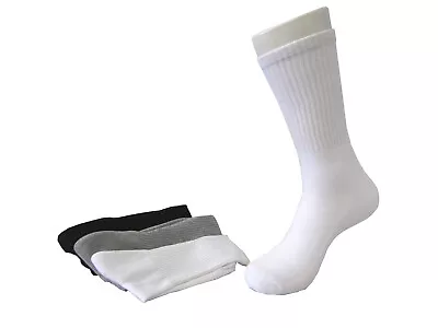 5 Pairs Men's Work Socks Sports Cushioned Quarter Length Mid-tube Trainer Cotton • $29.95