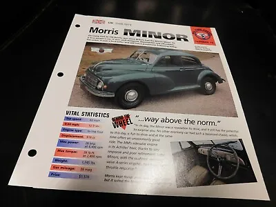 1948-1971 Morris Minor Spec Sheet Brochure Photo Poster 70 69 68 67 66 49 50 51  • $5