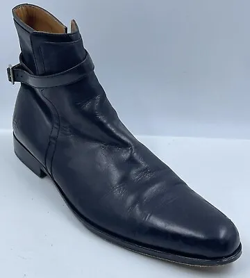 John Fluevog 328 Newbury St Men's Boots Sz 12.5 Black Leather Ankle Boots Shoes • $108.89