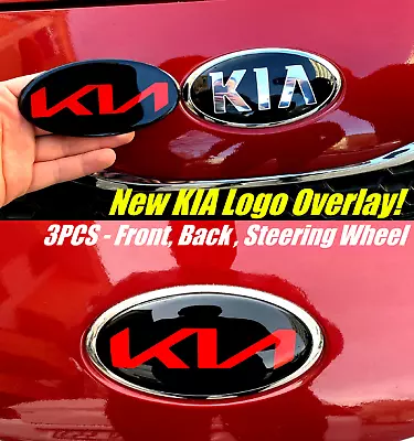 $29.90 • Buy For Kia Emblem Overlay! Renew Old Logo! Telluride Seltos Sportage K5 Niro