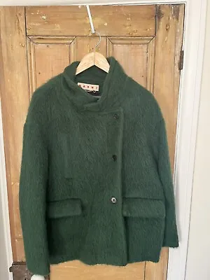 Marni Green Oversized Faux Fur Coat • $435.79