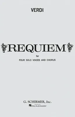 Verdi Messa Di Requiem Vocal Score Choral Sheet Music NEW 050323840 • $15.95