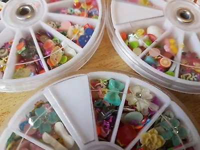 £4.50 • Buy MINIATURE Haberdashery Mix 1:12th Scale Dolls House Gem Pearl Bow Flower Star D7