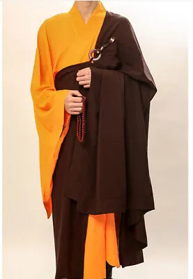 New Zen Buddhist Monk Manyi Kesa Robes Lay Masters Cassock Meditation Gown Gift • $25.64
