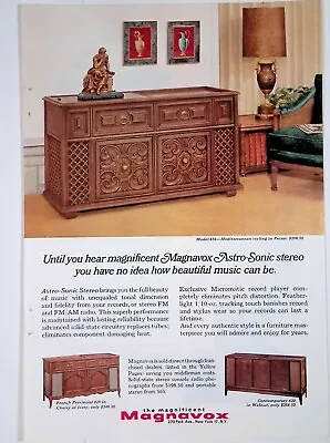 Magnavox Astro-Sonic Stereo Print Ad National Geographic Magazine April 1966 • $12.99