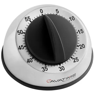 AvaTime Stainless Steel Mechanical 60 Minute Kitchen Timer • $15.99