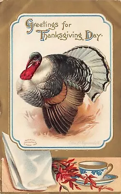 # B1620    Ellen Clapsaddle   Thanksgiving    Postcard  Turkey • $5.99