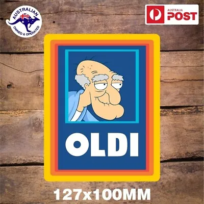 $5.99 • Buy Oldi Sticker Funny Old Man For Toolbox Caravan Man Cave 4x4 Ute Van Etc