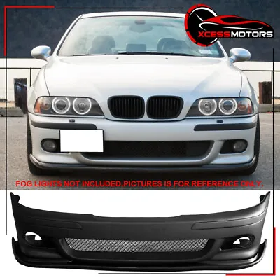 Fit 96-03 BMW E39 5 Series M5 Style PP Front Bumper + H-Style Front Bumper Lip • $484.99